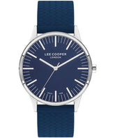 Lee Cooper Men's Watch Blue Dial Blue Silicone Strap, LC07715.399