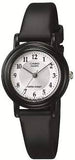 Casio Women's Watch Analog, White Dial Black Resin Strap, LQ-139AMV-7B3LD