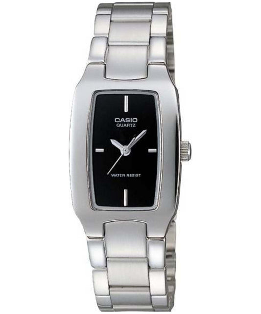 Casio men analog watch, black dial with comfortable strap, model CS-LTP-1165A-1CDF, Bahrain