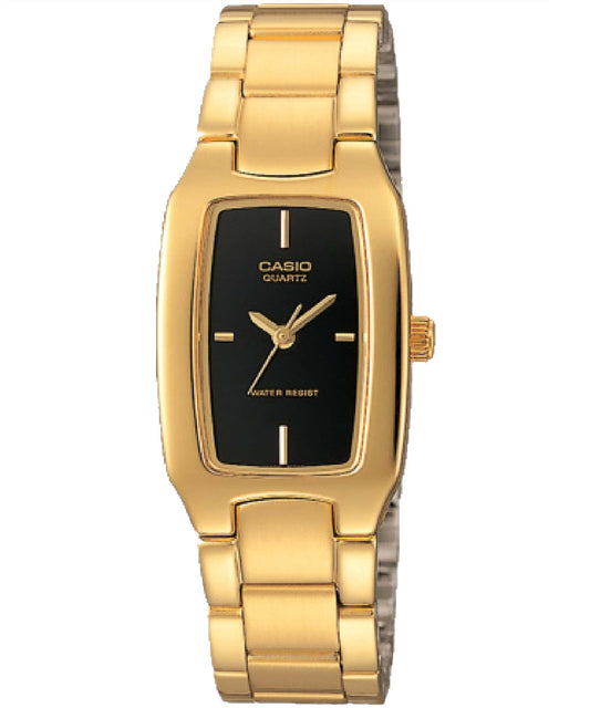 Casio men analog watch, black dial with comfortable strap, model CS-LTP-1165N-1CRDF, Bahrain