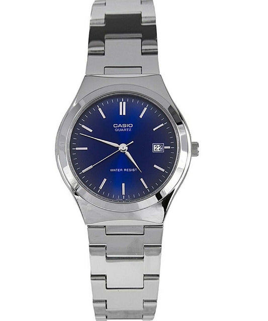 Casio men analog watch, blue dial with comfortable strap, model CS-LTP-1170A-2ARDF, Bahrain