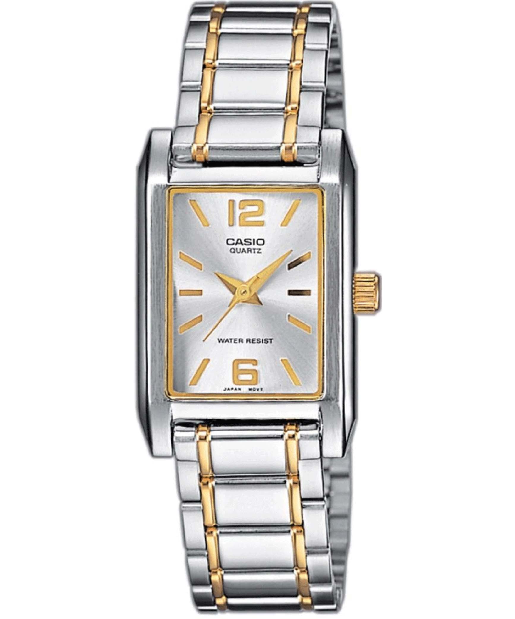 Casio men analog watch, silver dial with comfortable strap, model CS-LTP-1235SG-7ADF, Bahrain