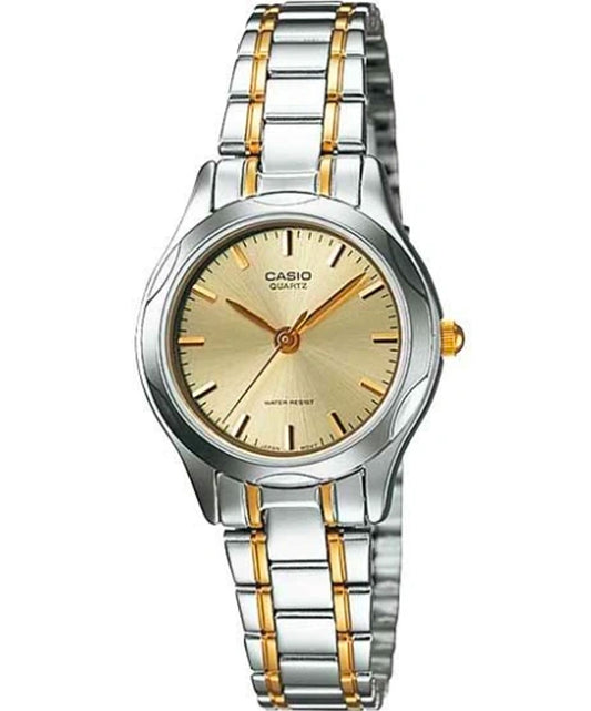 Casio men analog watch, champagne dial with comfortable strap, model CS-LTP-1275SG-9ADF, Bahrain