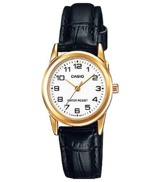Casio men analog watch, white dial with comfortable strap, model CS-LTP-V001GL-7BUD, Bahrain