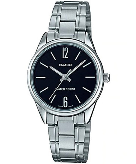 Casio men analog watch, black dial with comfortable strap, model CS-LTP-V005D-1BUDF, Bahrain