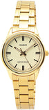 Casio men analog watch, gold dial with comfortable strap, model CS-LTP-V005G-9AUDF, Bahrain