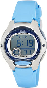 Casio Women's Watch Digital, Grey Dial Blue Resin Strap, LW-200-2BVDF