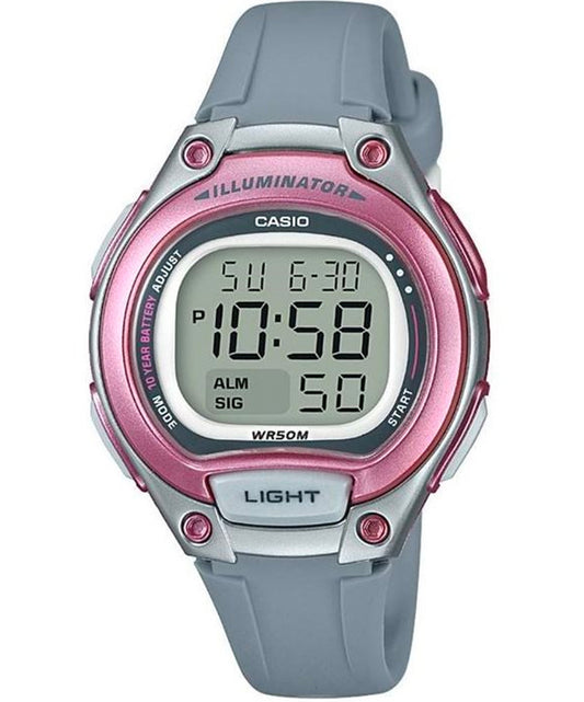 Casio men analog watch, pink dial with comfortable strap, model CS-LW-203-8AVDF, Bahrain