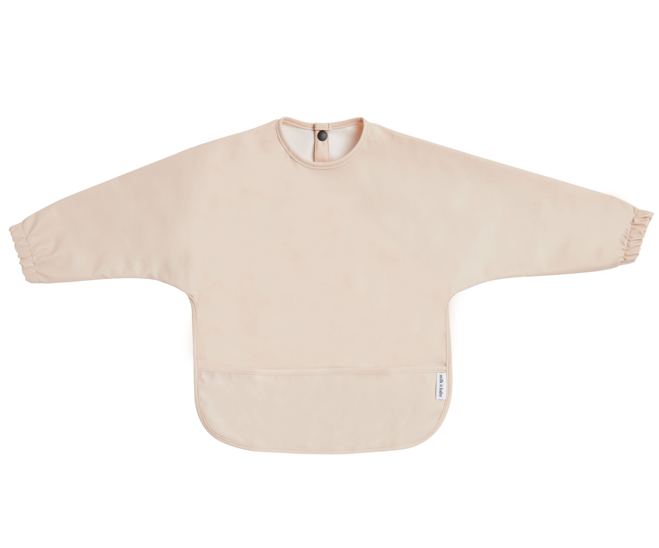 Milk It Baby, Sleeved Bib, Coral Pink, MI-SBCP001