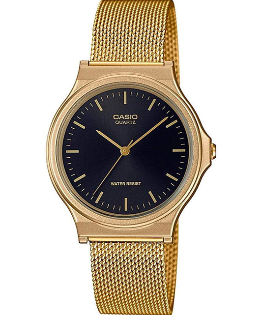 Casio men analog watch, black dial with comfortable strap, model CS-MQ-24MG-1EDF, Bahrain