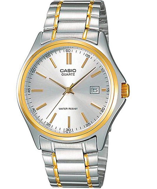 Casio men analog watch, silver dial with comfortable strap, model CS-MTP-1183G-7ADF, Bahrain