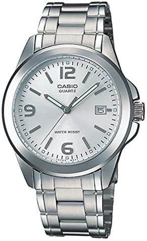 Casio men analog watch, white dial with comfortable strap, model CS-MTP-1215A-7ADF, Bahrain