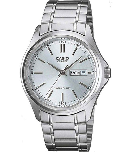 Casio men analog watch, silver dial with comfortable strap, model CS-MTP-1239D-7ADF, Bahrain