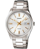 Casio Men's Watch Analog, Silver Dial Silver Stainless Steel Strap, MTP-1302D-7A2VD