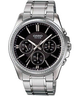 Casio men analog watch, black dial with comfortable strap, model CS-MTP-1375D-1AVDF, Bahrain