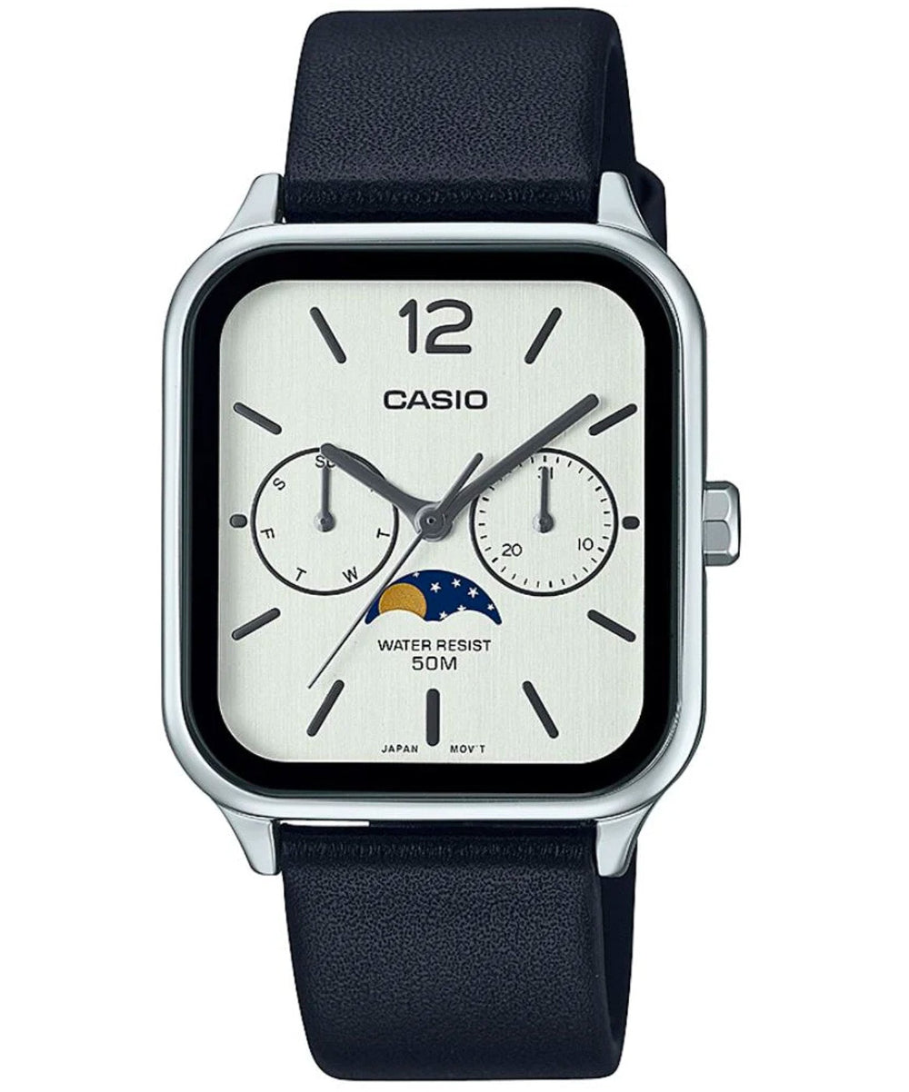 Casio men analog watch, white dial with comfortable strap, model CS-MTP-M305L-7AVDF, Bahrain