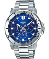 Casio men analog watch, blue dial with comfortable strap, model CS-MTP-VD300D-2EUD, Bahrain