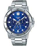 Casio men analog watch, blue dial with comfortable strap, model CS-MTP-VD300D-2EUD, Bahrain