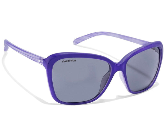 Fastrack Women's Oval Sunglasses, Purple Lens, UV protected, P306BK1F - image 2