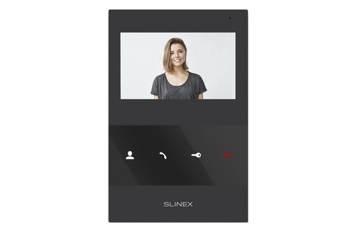 Slinex 4" Indoor Monitor With Memory, Black, SQ-04M-B