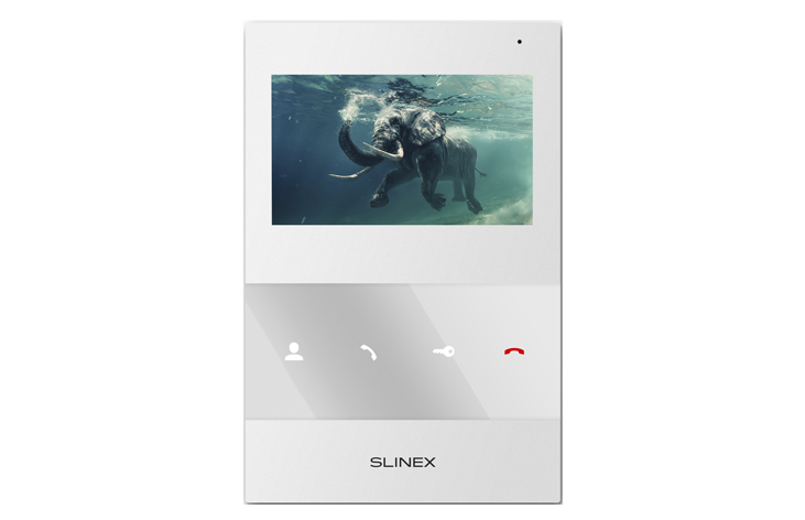 Slinex 4" Indoor Monitor With Memory, White, SQ-04M-W