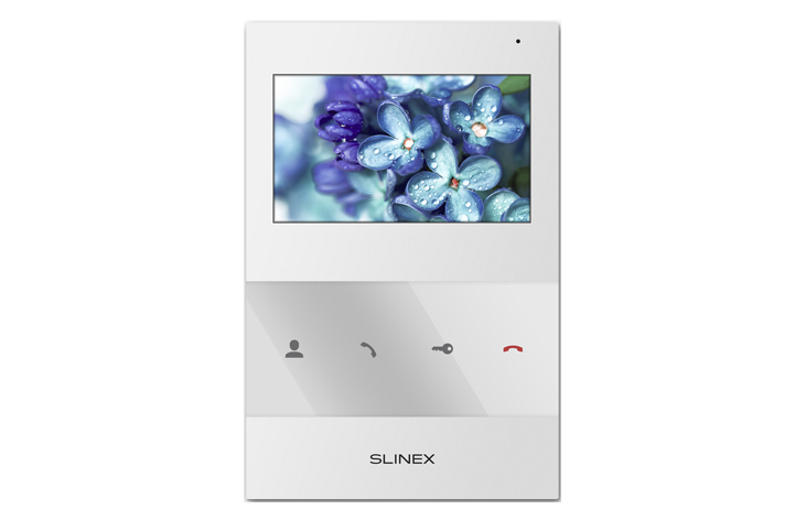 Slinex 4" Indoor Monitor, White, SQ-04-W