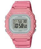 Casio Women Watch Digital, Silver Dial Pink Resin Strap, W-218HC-4AVDF