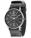 Police men analog watch, black dial with comfortable strap, model PO-P14766JSU-61, Bahrain