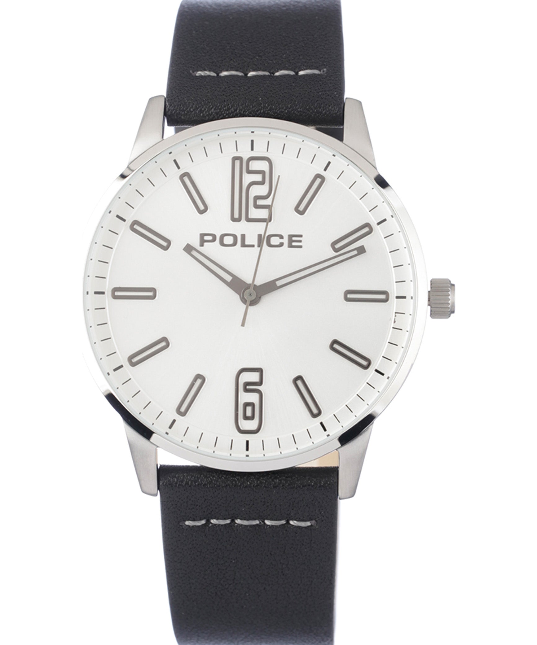 Police men analog watch, white dial with comfortable strap, model PO-P15142JS-04, Bahrain