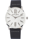 Police men analog watch, white dial with comfortable strap, model PO-P15142JS-04, Bahrain