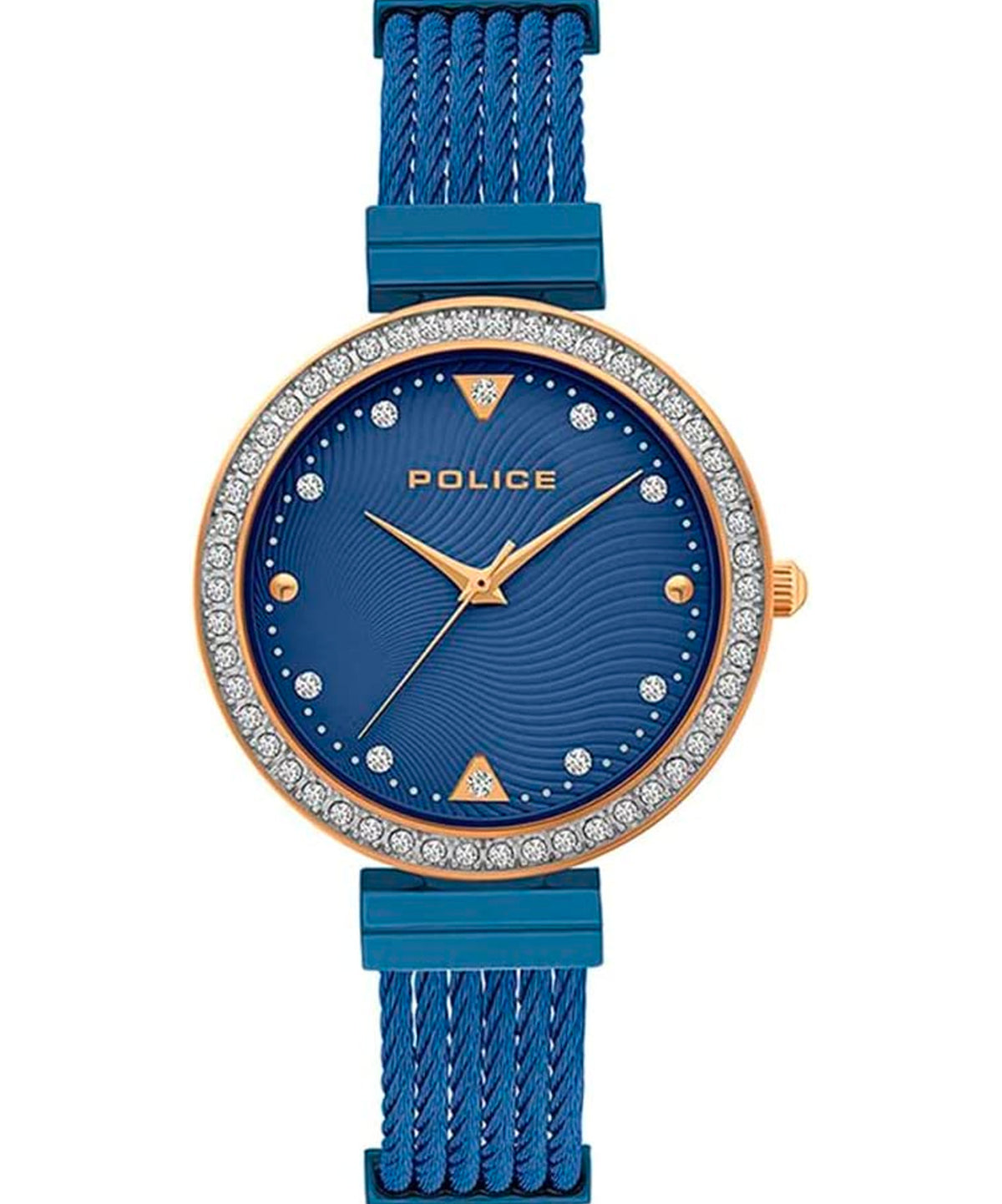Police Women's Watch Analog, Yakima Blue Dial Blue Stainless Band, P15575BSTR-0