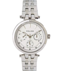 Police Women's Watch Analog, Sesma White Dial Silver Stainless Band, P15890BYS-04