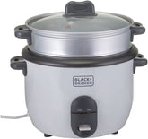 Black+Decker, 700W, 1.8 L, 6 Cup Rice Cooker, White, RC1860