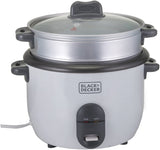 Black+Decker, 700W, 1.8 L, 6 Cup Rice Cooker, White, RC1860