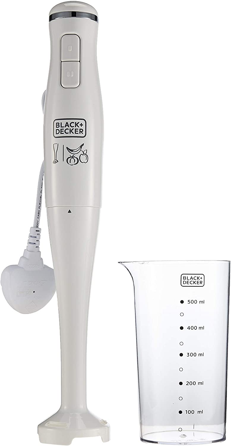 Black+Decker, 300W Stick Blender, White, SB2500-B5