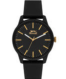 Slazenger Tiger Unisex Watch Black dial Black Rubber Strap, SL.09.6368.1.04,