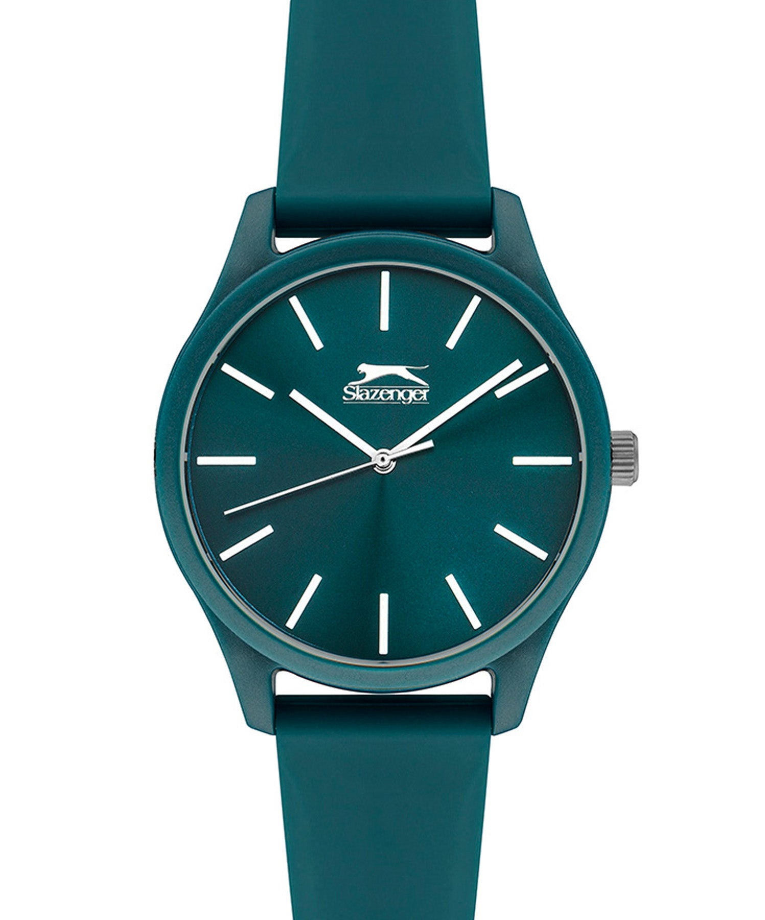 Slazenger Tiger Unisex Watch Turquoise dial Turquoise Rubber Strap, SL.09.6369.1.03