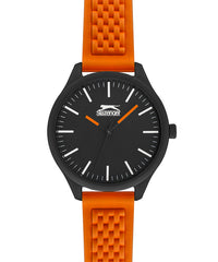 Slazenger Unisex Watch Black dial Orange Rubber Strap, SL.09.6370.3.06