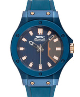 Slazenger Unisex Watch Blue dial Blue Silicone Strap, SL.09.6572.1.02