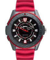 Slazenger Unisex Watch Black dial Red Silicone Strap, SL.09.6573.2.01