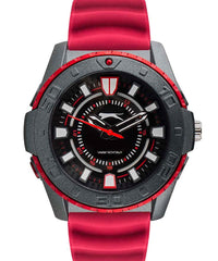 Slazenger Unisex Watch Black dial Red Silicone Strap, SL.09.6573.2.01