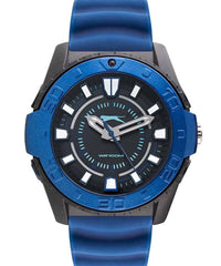 Slazenger Unisex Watch Black dial Blue Silicone Strap, SL.09.6573.2.03