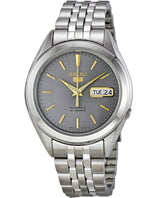 Seiko Men's Mechanical Watch, Automatic 21 Jewels Grey Dial Silver Stainless Band, SNKL19J