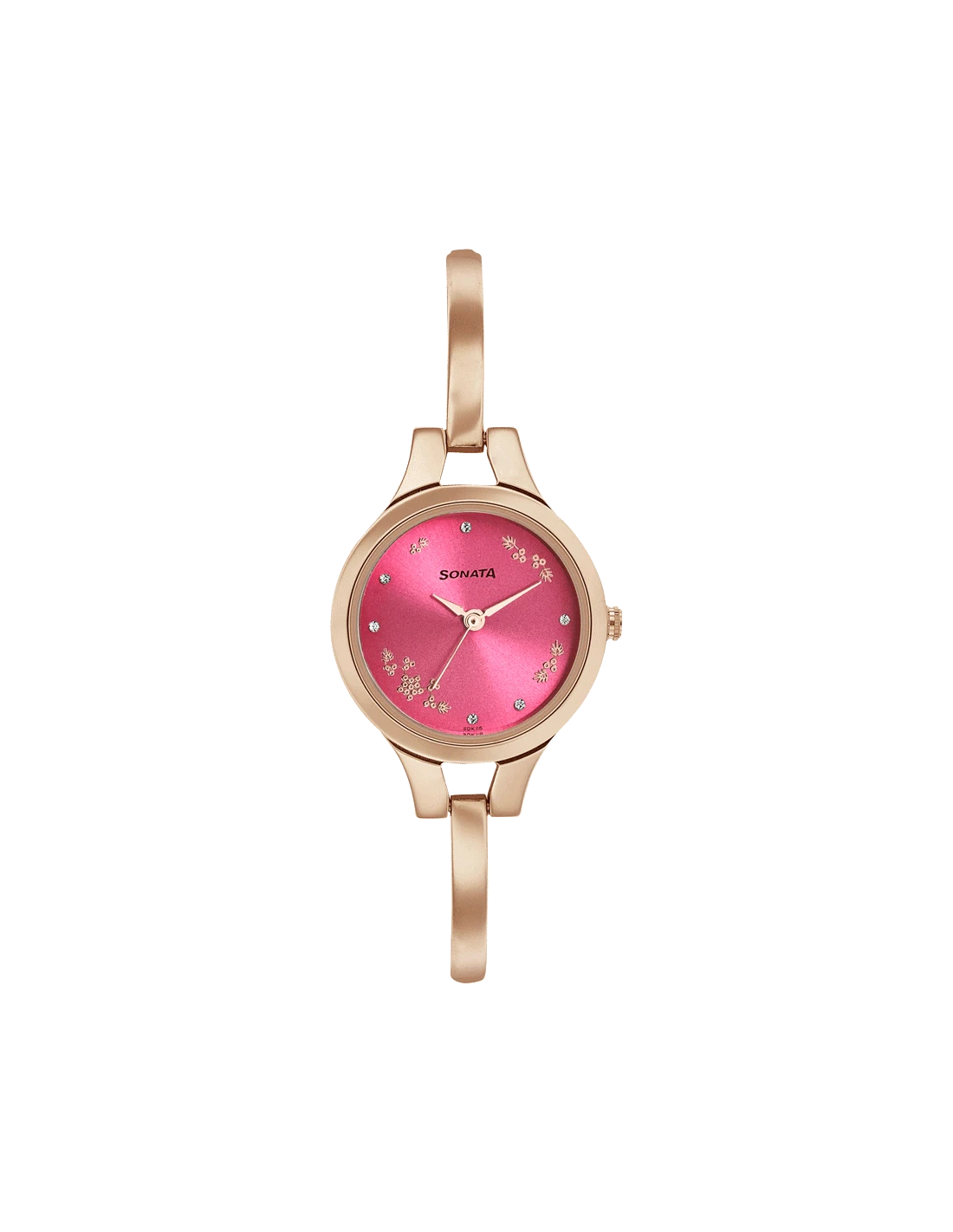 Sonata Wedding  Women's Watch, Pink Dial With Stainless Steel Strap, 8151WM06