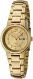 Seiko Women's Mechanical Watch Analog, Gold Dial Gold Stainless Band, SYME58J