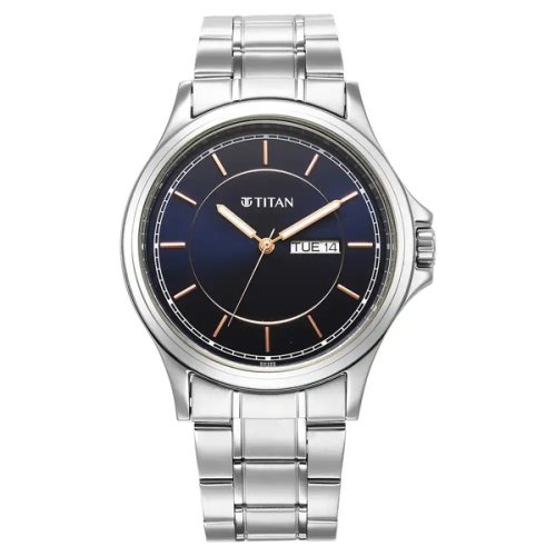 Titan, Men, Analog, Watch, Blue Dial, Stainless steel Strap, 1870SM04