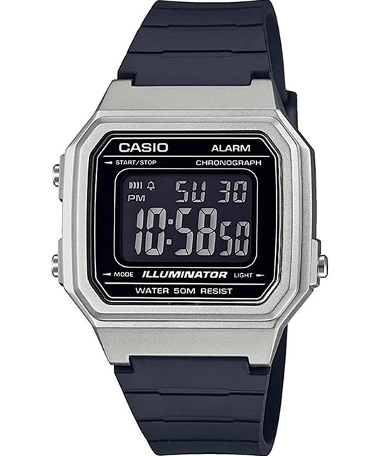 Casio men analog watch, black dial with comfortable strap, model CS-W-217HM-7BVDF, Bahrain