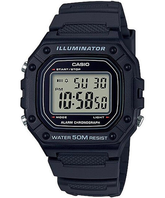 Casio men analog watch, black dial with comfortable strap, model CS-W-218H-1AVDF, Bahrain