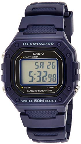 Casio men analog watch, black dial with comfortable strap, model CS-W-218H-2AVDF, Bahrain