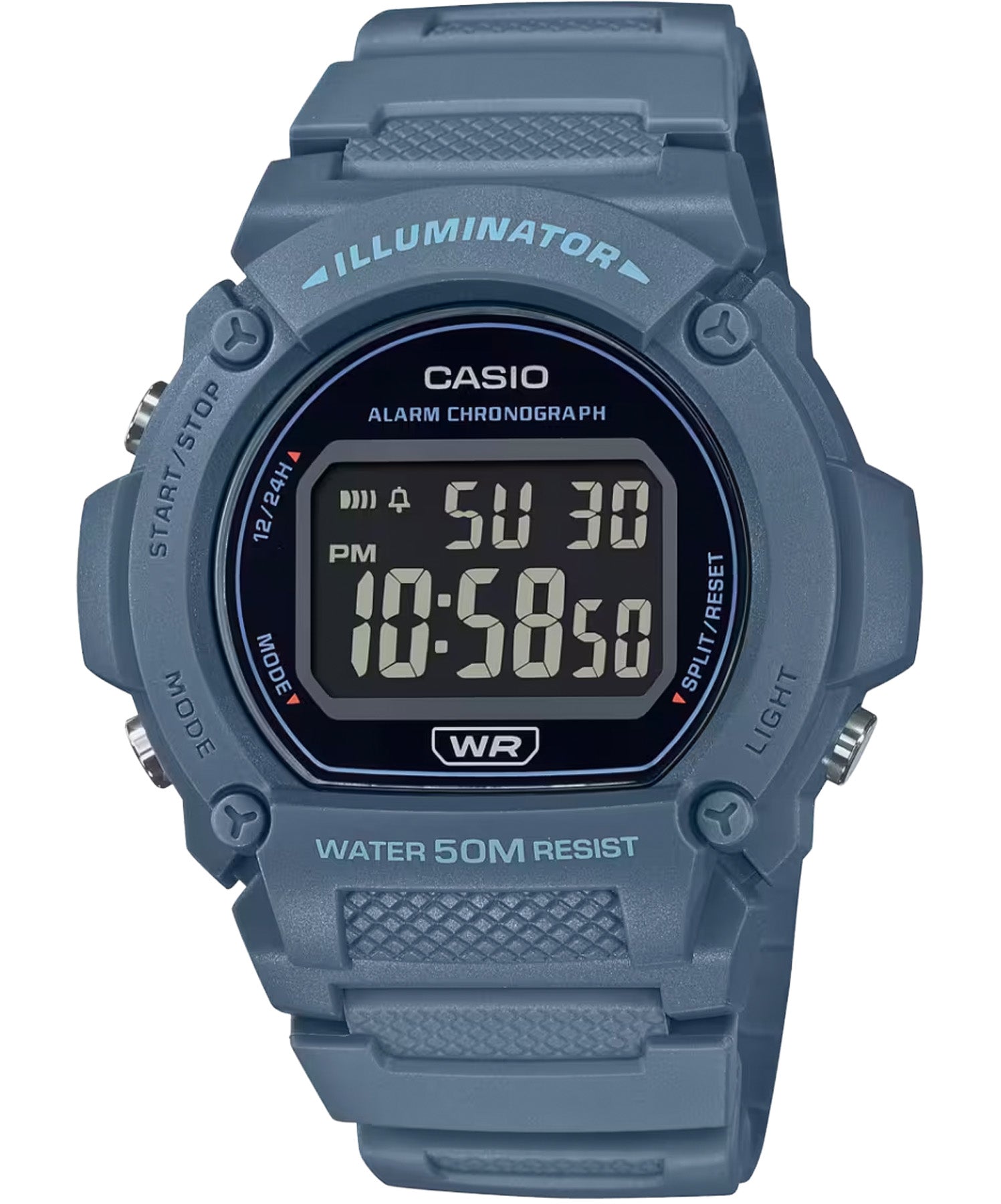 Casio unisex analog watch, black dial with comfortable strap, model CS-W-219HC-2BVDF, Bahrain